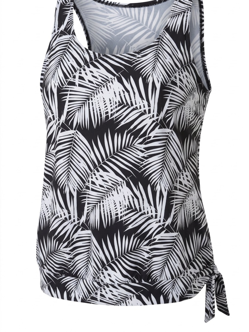 Blouson tankini 2 pc bathing suit-Scoop front with decorative tie at bottom #169